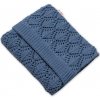 Baby Nellys bavlnená hačkovaná deka dečka LOVE jeans