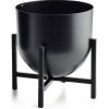 Kvetináč - Kvety Stojan s krytom kvetinové Black Flower Pot (Kvetináč - Kvety Stojan s krytom kvetinové Black Flower Pot)