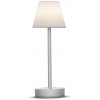 NEW GARDEN Dotyková stolová lampa Lola Slim 30, Farba strieborná