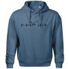 Rybár ekg - Oversized mikina pánska Moon - kratšia + širšia - 2XL ( Denim )