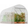 Tunelový skleník 9,58x6,43x6,23FT Skleník Studený Rám Paradajkový Biely