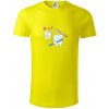 Zubárske tričko - kefka a jedlo - Tričko z organickej bavlny - M ( Citrónová )