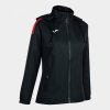 RAINJACKET TRIVOR dámska bunda do dažďa čierna červená XS