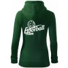 Florbal team - Mikina dámska trendy zipper s kapucňou - XS ( Fľaškovozelená )