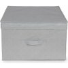 Compactor Skladací úložný kartónový box Wos, 40 x 50 x 25 cm, sivá, L