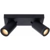 Lucide 09930/10/30 stropné bodové svietidlo 2x5W | LED GU10 | 2320lm | 2200K / 3000K | IP44 - žiarovka je súčasťou balenia, čierna, nastaviteľné, stmievateľné, CCT