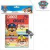 Kids Euroswan Denník s visiacim zámkom, Paw Patrol