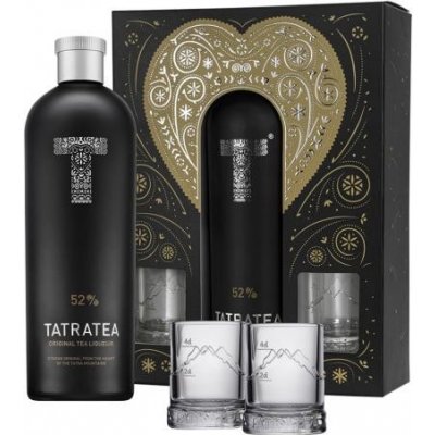 Tatratea 52% 0,7l Original + 2 poháre v kazete (darčekové balenie 2 poháriky)