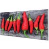 Sklenený obklad do kuchyne červené papričky 100x50 cm
