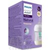 AVENT FĽAŠA Natural Response 125 ml priehľadná, cumlík s ventilom AirFree (0m+) 1x1 ks