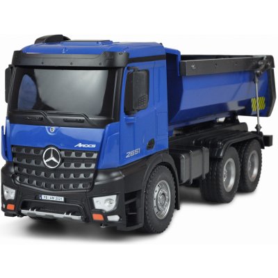 AMEWI Trade e.K. Rc kamión Mercedes-Benz Arocs licencia DUMP TRUCK 1:14, 2,4 GHz, RTR, modrý