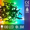Vianočná led svetelná reťaz vnútorná - 100led - 8m multicolour