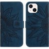 VSETKONAMOBIL 64621 ART SUNFLOWER Peňaženkové puzdro s remienkom Apple iPhone 15 Plus modré