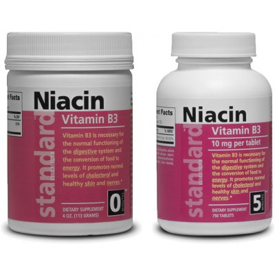 Natural Vitamín B3 - Kyselina Nikotínová - Niacín 10mg 180 tabliet