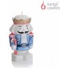 BARTEK Nutcracker, sviečka figúrka Luskáčik, 145g, výška 11cm, doba horenia 15 hodín, 3 varianty modrá