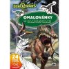 Jiri Models Omaľovánky so samolepkami A4 Dinosaury