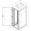 Triton 19' rozvádzač stojanový 22U/800x1000, čierna