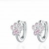 Olivie Strieborné náušnice LABKA PINK 8097 Ag 925; ≤2,4 g.