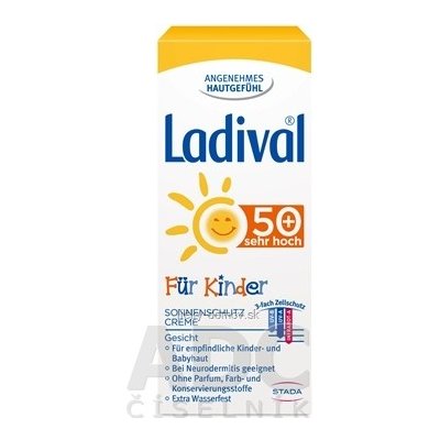 Ladival PRE DETI FACE SPF 50+ krém na opaľovanie 1x50 ml