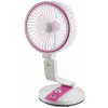 Verk Bezdrôtový skladací ventilátor s LED lampičkou ružovobiela