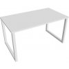 Pracovný stôl UNI O, 140x75,5x80 cm, biela/biela