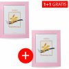 Akcia 1+1: Drevený fotorámik DRC11K 20x30 C7 ružový + druhý rovnaký fotorámik zdarma