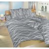 Krepové prestieradlo Vlny biele na tmavosivej 200x220, 2x70x90 cm