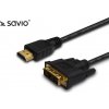 Kabel Savio HDMI - DVI-D 1.8m czarny (cl-139)