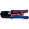 KNIPEX KNIPEX 97 51 10 Lisovacie kliešte pre Western konektory (RJ11/12 a RJ45), 190mm, multikomponentné rukoväťe, leštené