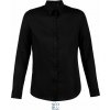 NEOBLU 3183 BLAISE WOMEN / Dámska mikro keprová košeľa s dlhým rukávom - deep black XXXL