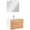 Vario Clam 80 kompletný kúpeľňový nábytok biely dub