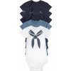 Lupilu Detské body 5kusov námornícka modrá modrá biela