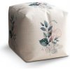 Sablio Taburet Kocka Květinová abstrakce: 40x40x40 cm