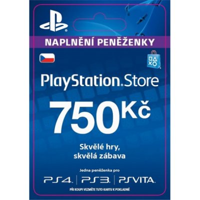 PlayStation Store predplatená karta 750 Kč