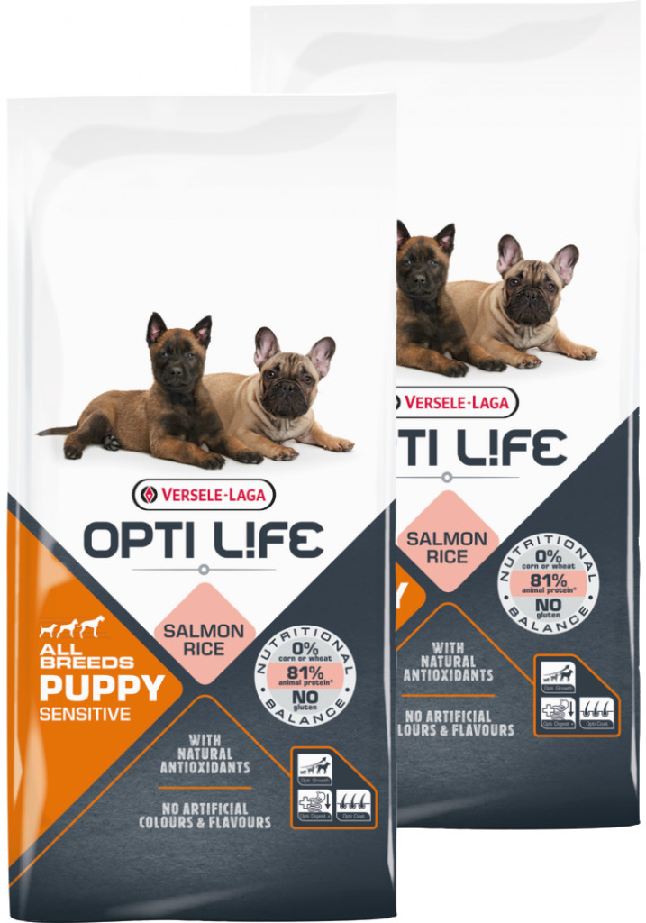 Versele Laga Opti Life Puppy Sensitive losos ryža 2 x 12,5 kg