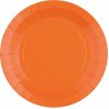 Santex Papierové taniere - jednofarebné 17,5 cm Farba: Oranžová