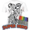 DIY Detské tričko na vyfarbovanie Superhrdina 9–11 rokov