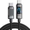 ESSAGER Dazzling opletený nabíjací a dátový kábel - USB-C na USB-C - 2 m - čierny - možnosť vrátiť tovar ZADARMO do 30tich dní