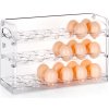 VILDE Box na vajíčka, do dverí chladničky, 3 poschodia, na 36 vajec - transparentný