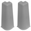 cezar podlahová lišta plastová -Prestige - v = 75 mm - Grey Matt-M088 Príslušenstvo: Vonkajší roh ( corber ext )