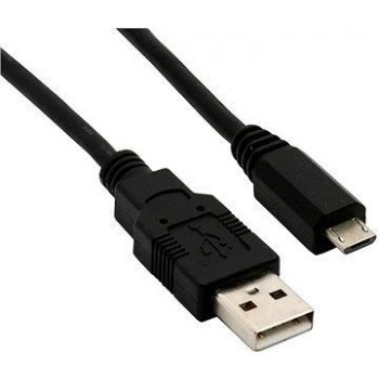 PremiumCord KU2M2F USB 2.0 prepojovací AB micro, 2m, černý