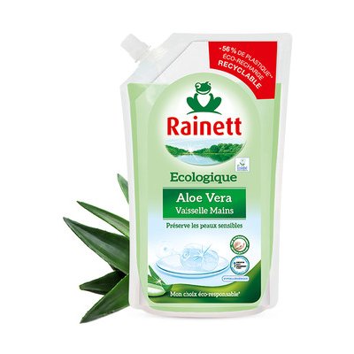 Rainett Aloe Vera Eco čistiaci prostriedok na ručné umývanie riadu (náhradná náplň) 1 l