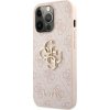 Guess PU 4G Metal Logo Zadní Kryt pro iPhone 13 Pro Pink