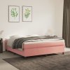 Box spring postel s matrací růžová 160x200 cm samet Růžová 3144692