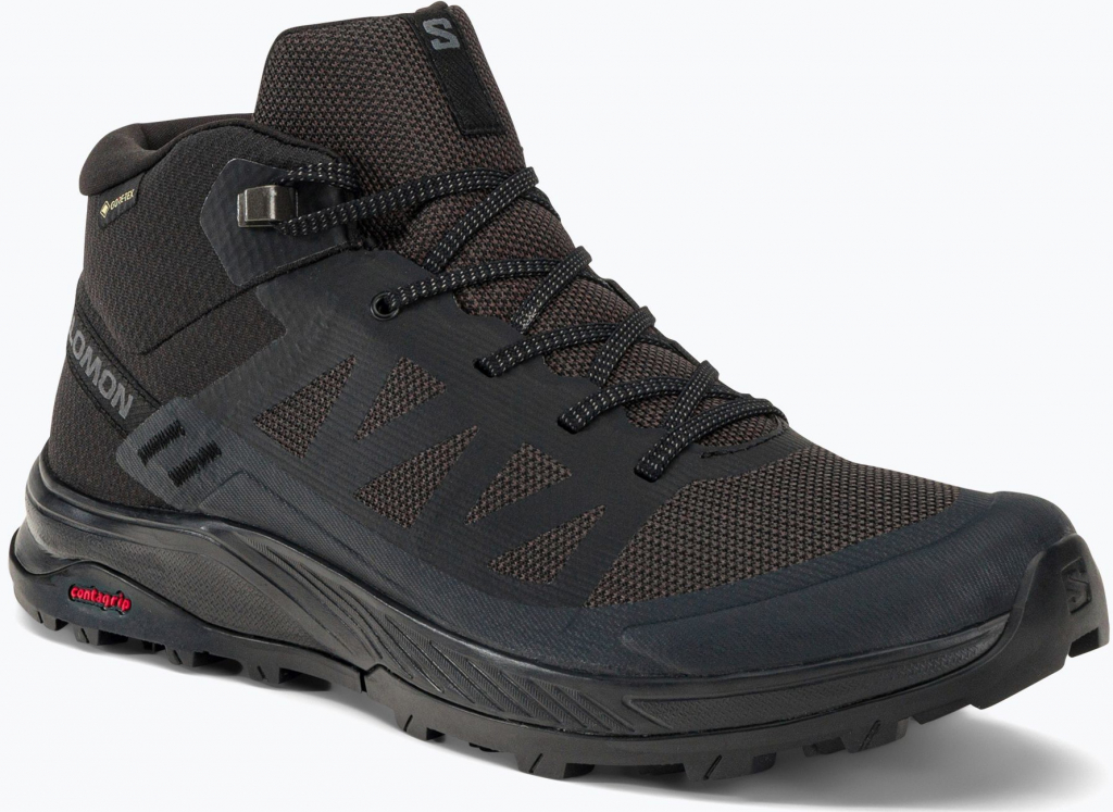 Salomon Outrise Mid Gtx pánske trekové topánky L47143500 black