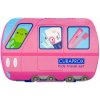 Curaprox Kids travel ružový zubná kefka 2 x medzizubná kefka CPS zubná pasta melón 6+ 10 ml nálepka darčeková sada