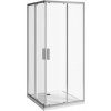 Jika NION štvorcový sprchovací kút 90 x 90 cm 88 - 89,5 x 195 cm strieborná lesklá / transparent H2512N20026681