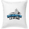 Badminton legend - Vankúš 50x50 - 50x50 - Vrátane výplne ( Biela )