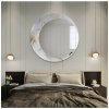 Alfaram Okrúhle zrkadlo na bielo-zlatom mramore – MARBLE MARLUCE