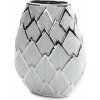 EUROFIRANY KERAMICKÁ VÁZA SAELA 25X11X34 CM STRIEBORNÁ